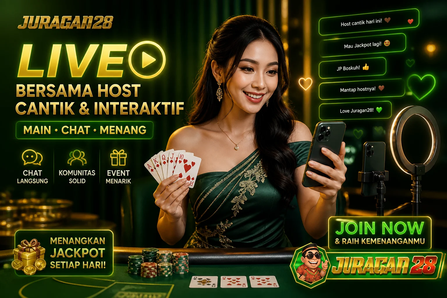 Juragan28 — Siaran langsung interaktif